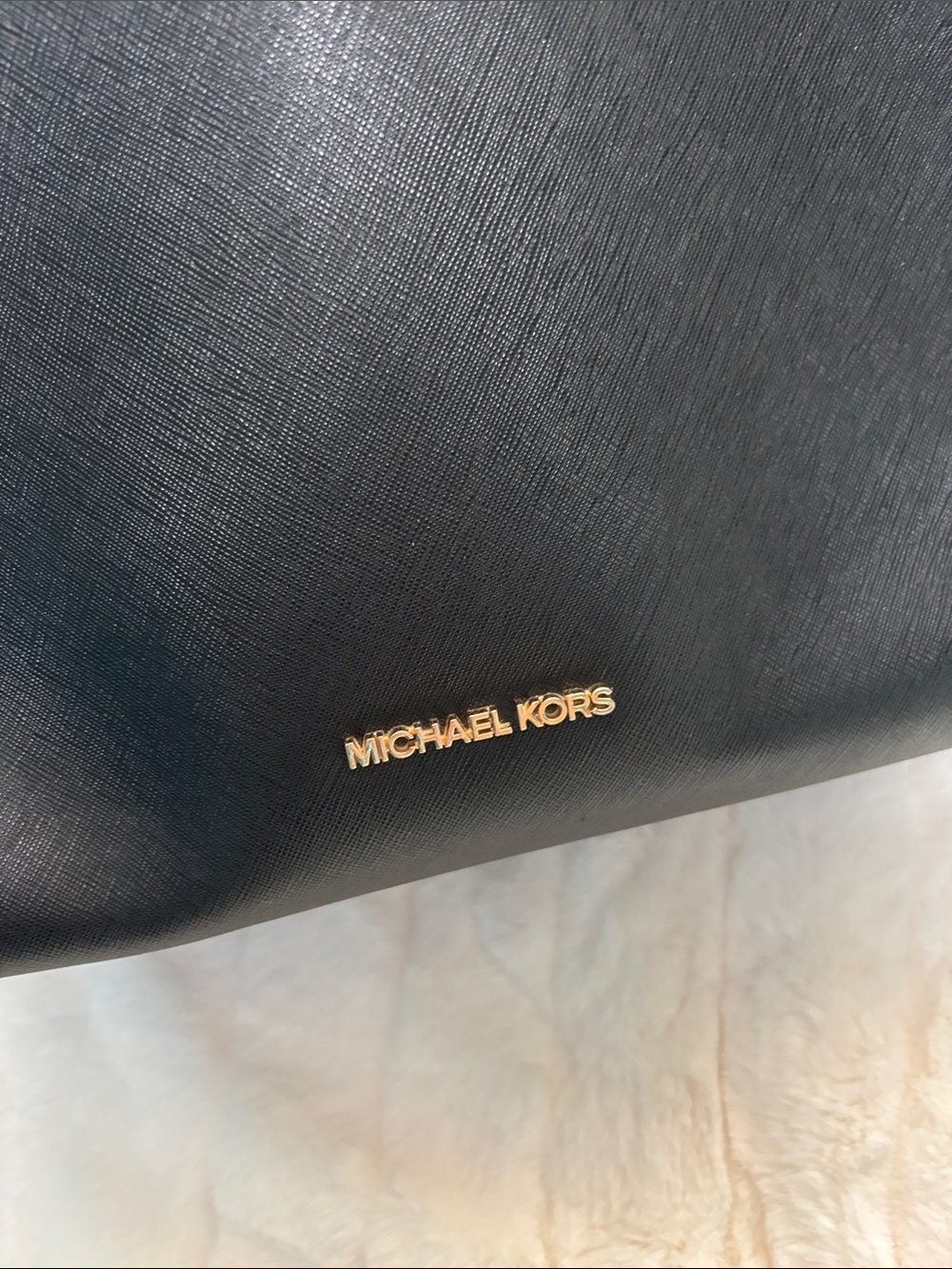 Michael Kors Black Saffiano Tote with Gold Hardware - Picture 9 of 12